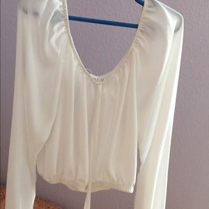 Half top shoulder /belly showing crop top