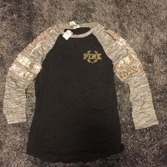 BRAND NEW VS Pink Bling baseball tee