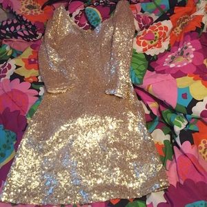 Sequin Gold Party Dress