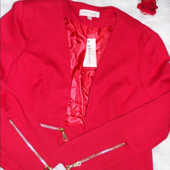 philosophy red blazer