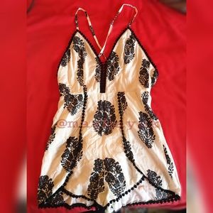 Tea & Cup Floral Motif Romper