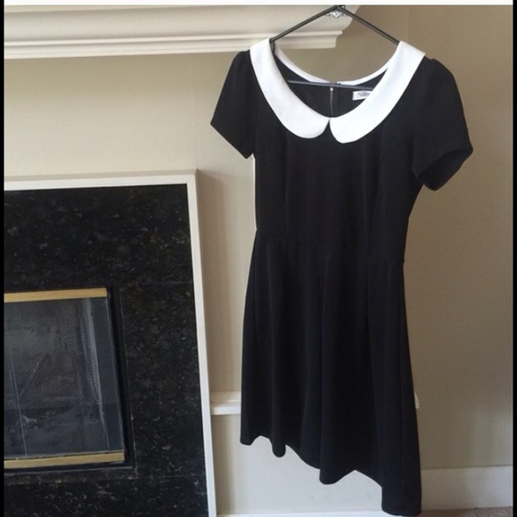 Black Dress with White Peter Pan Collar