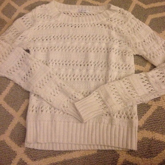 Delias Sweaters - Delia's white shimmer sweater!