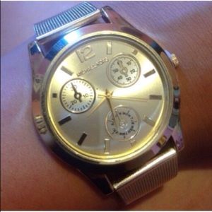 all gold MK watch