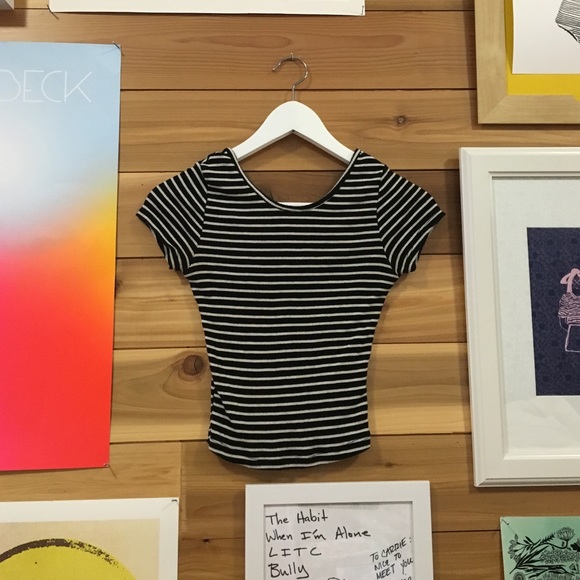 Brandy cropped rib tee