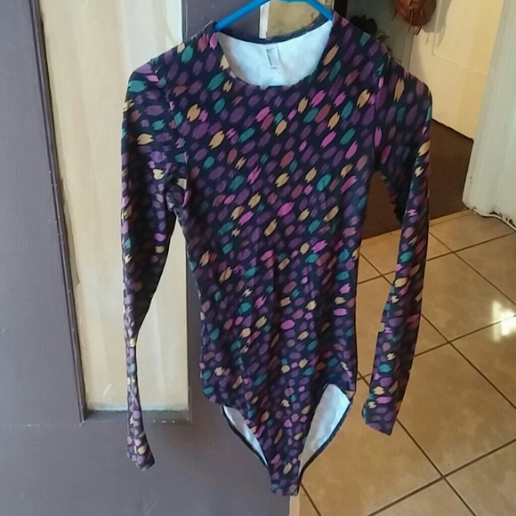 Long sleeve printed leotard