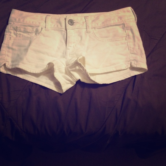 White denim shorts