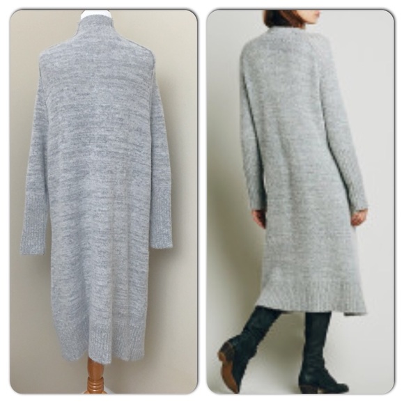 Free People Santa Cruz Soft Gray Long Cardigan - Picture 3 of 4