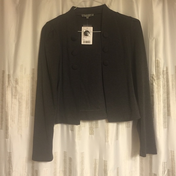 Gray suit jacket