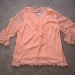 Coral blouse