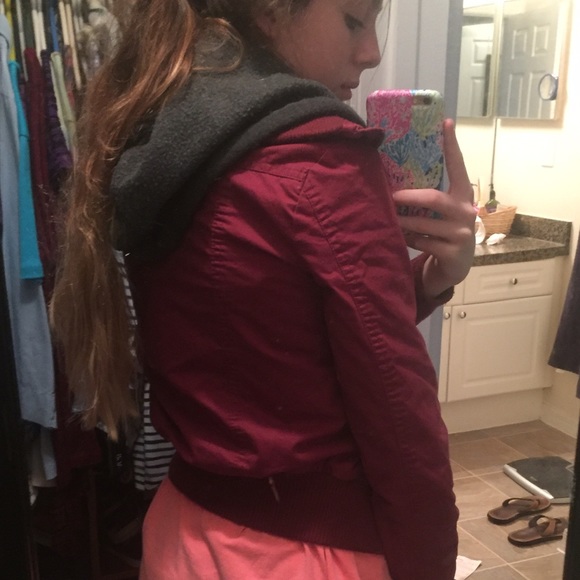 Burgundy jacket