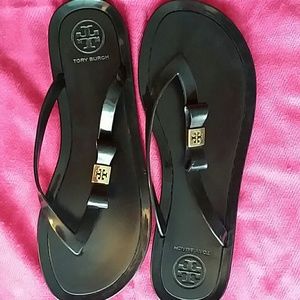 Tory Burch size 8 black Jelly sandals