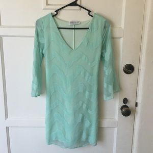 Mint shift dress.