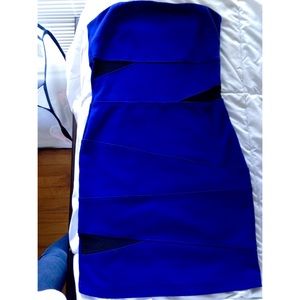 Royal blue mini dress