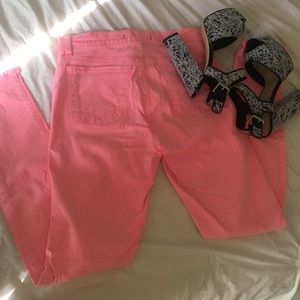 J brand neon pink skinnys