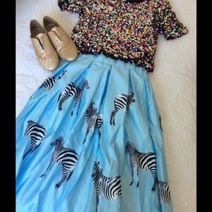 Blue Zebra Skirt