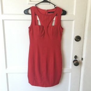 Red dress.