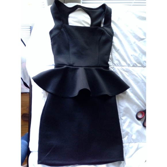 Black Peplum Dress