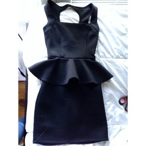 Black Peplum Dress