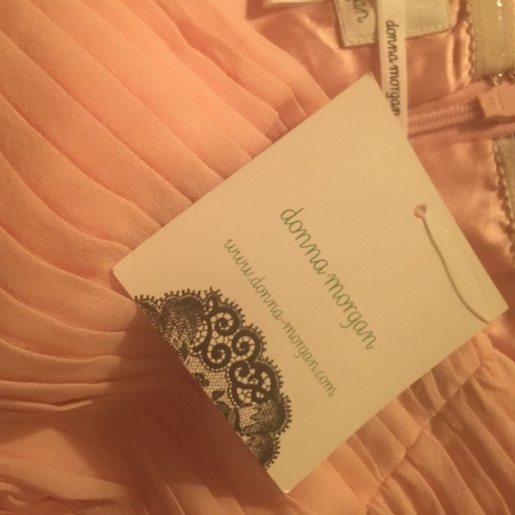 Donna Morgan Strapless Chiffon Dress NWT Prom! - Picture 2 of 3