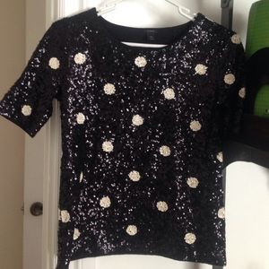 J. CREW sequence top (polka dots)