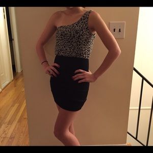 Half cheetah cocktail dress