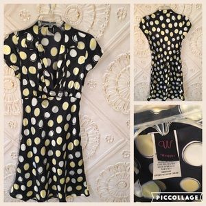 Yellow and black dress