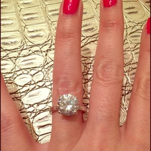 CZ 2 ct solitaire ring.