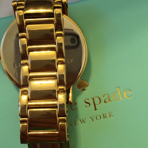 KATE SPADE GRAMERCY WATCH GOLD W/ RHINESTONES