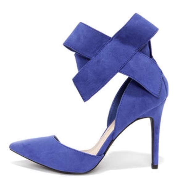 Royal Blue suede heels