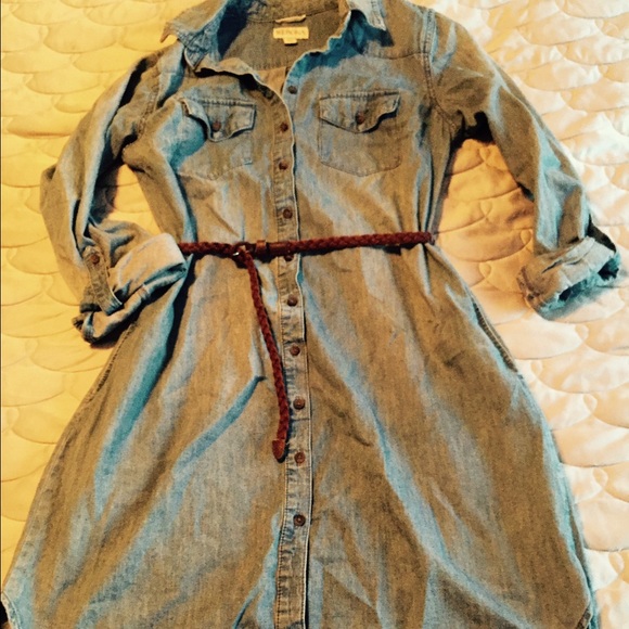 Denim shirt dress