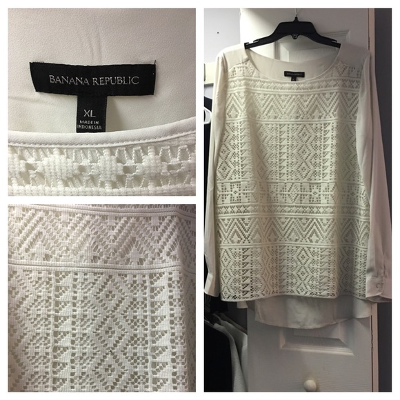 Banana Republic Sheer Laser Cut Top