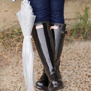 Hunter Boots Tall Black Gloss