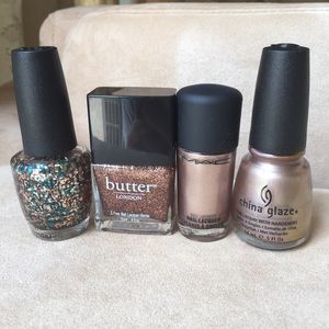 MAC China Glaze Butter London OPI nail bundle