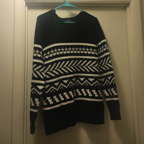 Black and white sweater