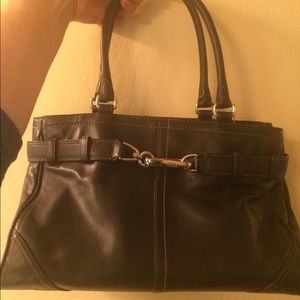 Black Coach Leather Handbag