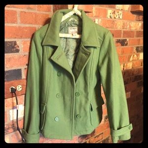 Green pea coat!