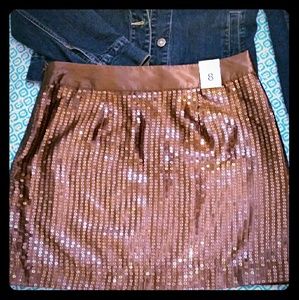 Gap bronze sequin mini skirt