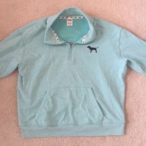 Tiffany Blue Half Zip Sweatshirt from PINK