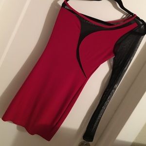 Red/black mesh forever 21 dress ❤️