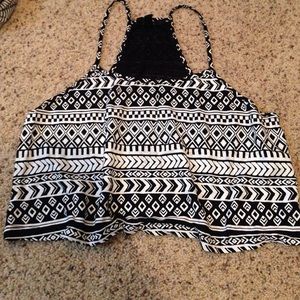 Tribal print Forever 21 crop top