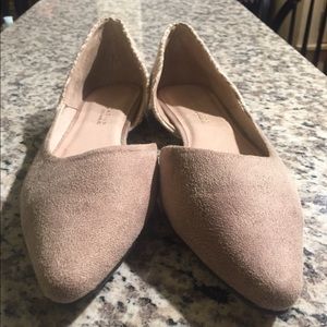 Suede pattern flats