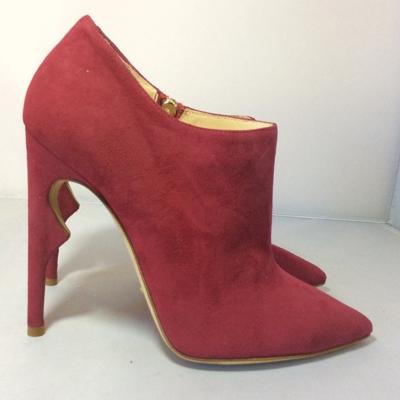 Jerome Rousseau Kolar Red Suede Bootie