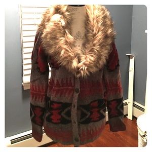 Faux fur Denim and Supply by Ralph Lauren sweater