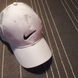 White Nike Swoosh Hat