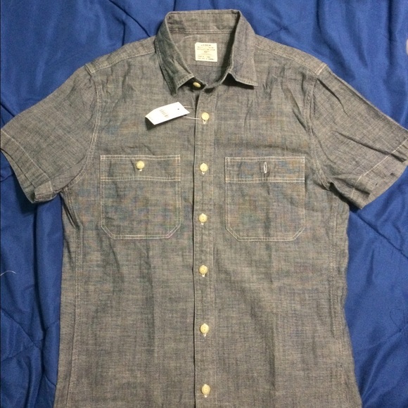 Mens J crew chambray button up
