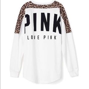 RARE HTF Cheetah / leopard crew By VS PINK
