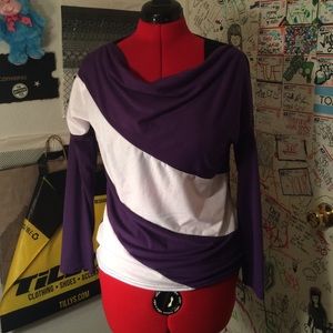 Stripped purple long sleeve