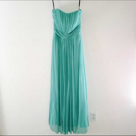Strapless Turquoise Bridesmaid/Prom Dress - Picture 1 of 4