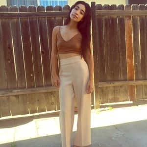 Zara High- Waisted Wide Leg Pants